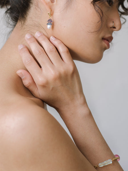 Petal & Pearl Bead Earrings