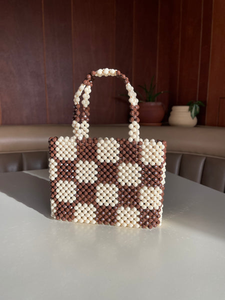 Chocolate and Vanilla Check Mist Bag