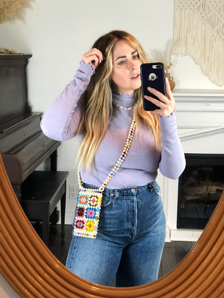 Granny Square Beaded Cellphone Holster
