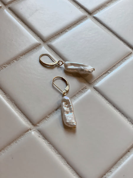 Biwa Pearl Earrings