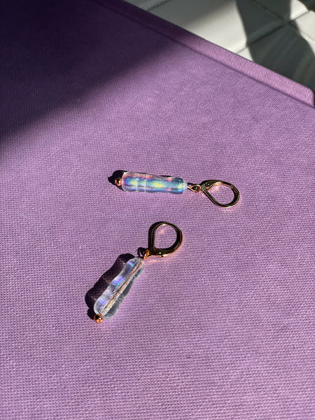 Iridescent Antique Bead Earrings