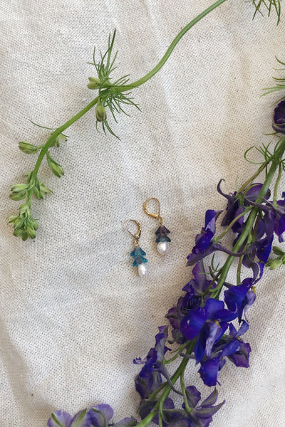 Petal & Pearl Bead Earrings