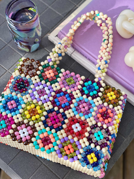Big Bright Granny Square Mist Bag