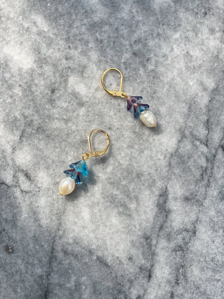 Petal & Pearl Bead Earrings