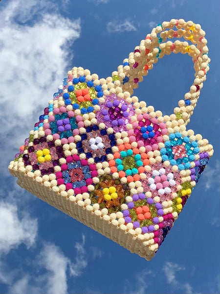 Granny Square Beaded Handbag