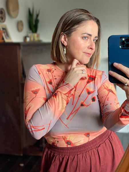 Iridescent Antique Bead Earrings