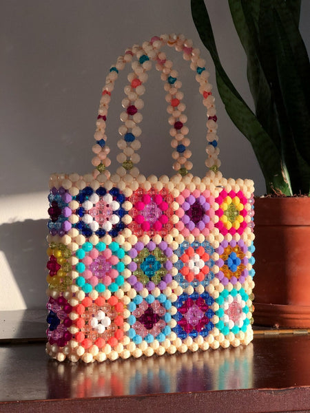 Granny Square Beaded Purse