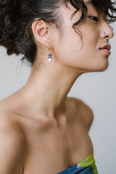 Petal & Pearl Bead Earrings