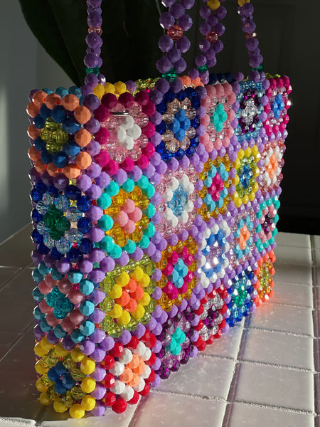 Big Purple Granny Square Mist Bag