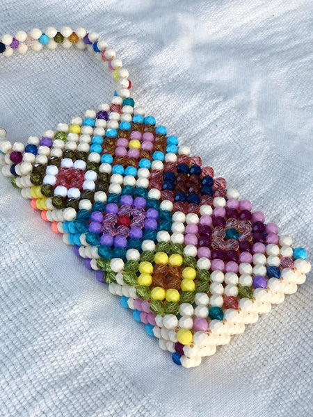 Granny Square Beaded Cellphone Bag