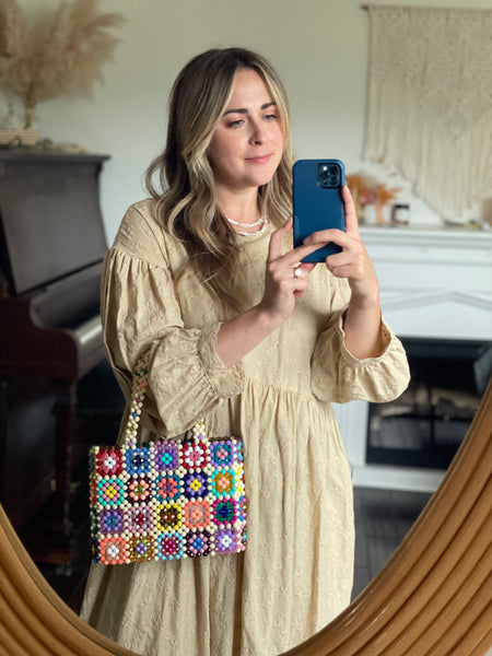 Big Bright Granny Square Mist Bag