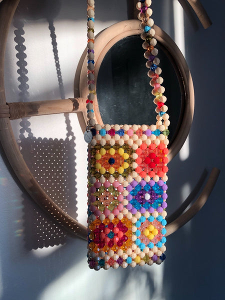 Granny Square Beaded Cellphone Bag