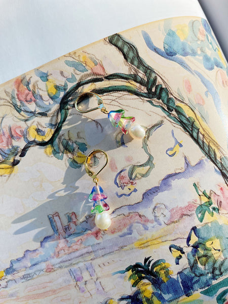 Petal & Pearl Bead Earrings