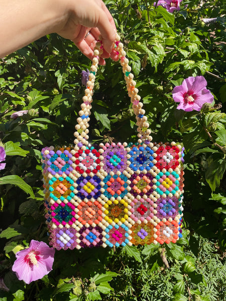Big Bright Granny Square Mist Bag