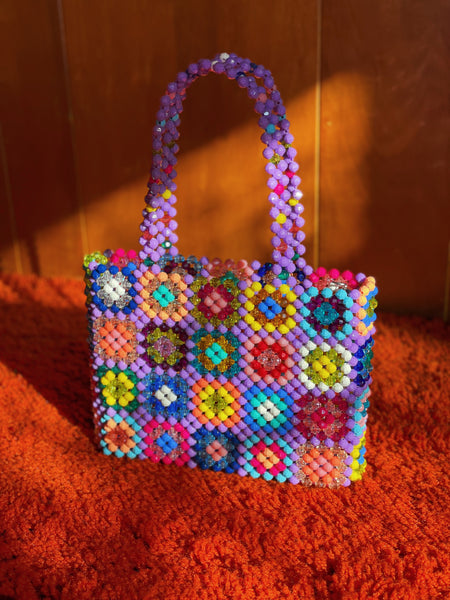 Big Purple Granny Square Mist Bag