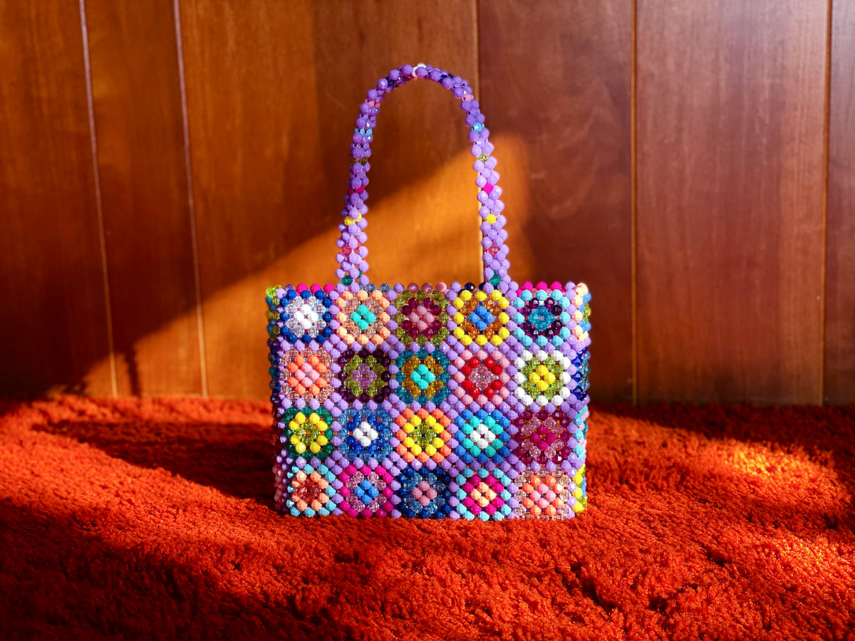 TYPESERVICE ♥ Glittered Rose Handmade Knitted Bag hq720.jpg?sqp=-