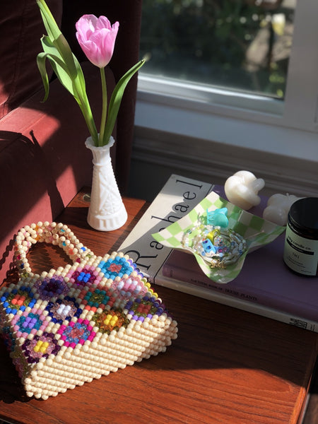 Granny Square Beaded Handbag