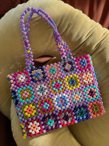 Big Purple Granny Square Mist Bag