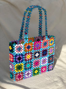 Big Blue Granny Square Mist Bag