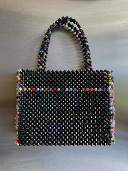 XL Black Mist Bag with Freshwater Pearl Bow