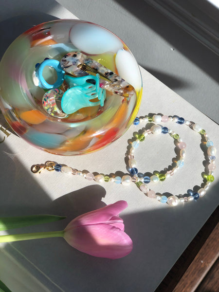 Imperfect Pearl and Pastel Necklace