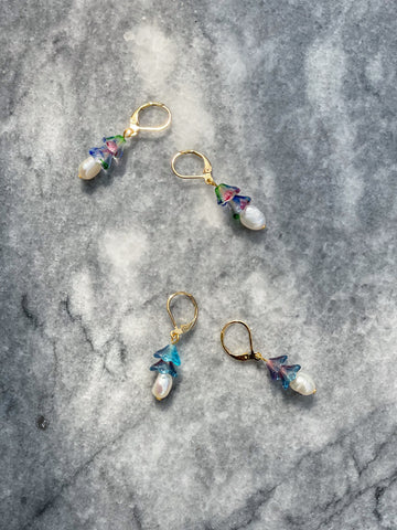 Petal & Pearl Bead Earrings