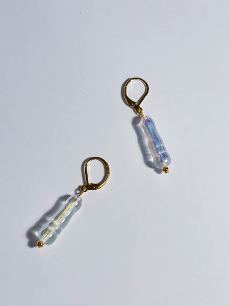 Iridescent Antique Bead Earrings