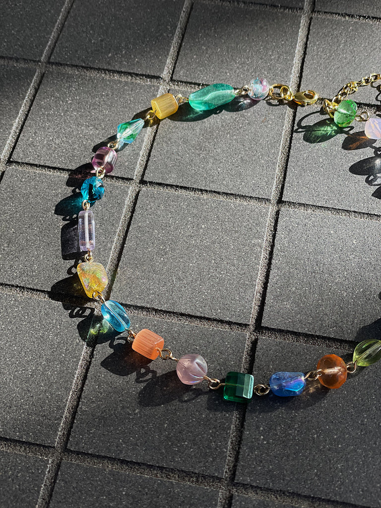 Emerald Sea Glass Beaded Necklace – Sea Things Ventura